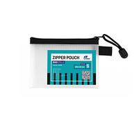 LEVIATAN Set de 12 Pochettes Document A6 - Pochettes à Dossiers - Pochettes Zippées Transparentes, Pochettes avec Fermeture Éclair pour Documents