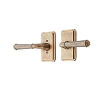 Levier De Passage Droitier En Laiton Massif, Axe De 2-3/8", Paquet De 4 | Convient pour Couloir, Placard, Cellier, Chambre, Passage Sans Verrou, Rotation Libre Double Côté, Construction Laiton Massif