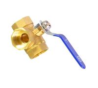 Levier de valve à 3 voies, adaptateur de dérivation fileté femelle | Vanne sphérique d'irrigation pour garage, maison, extérieur, plombier