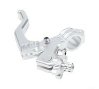 Levier d'embrayage court en aluminium CNC pour guidon de vélo, moto tout-terrain, 22 mm, rouge/bleu (argenté)