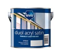 LEVIS - Levis Duol Acryl Satin Peinture Acrylique Microporeuse Boiseries - Extérieur - Conditionnement 2,5L, Couleur BLANC
