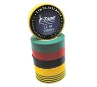 Levitantes Ruban isolant 10 x 19 mm couleur terre, résistant à l'humidité et haute tension, idéal pour l'isolation électrique et les réparations.