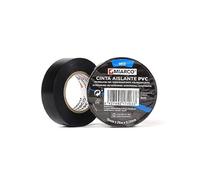 Levitantes Ruban PVC noir 19 x 20 x 0,13 mm, adapté pour l'isolation électrique, la fixation et la protection des câbles.
