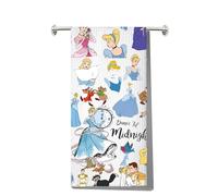 LEVLO Serviette de cuisine Princesse Jaq & Gus Cadeaux pour fans de contes de fées Torchon de princesse Dessin animé Contes de fées Cadeau de pendaison de crémaillère (Dance Midnight KT)