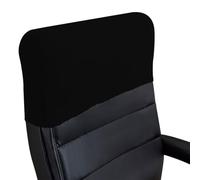 Levoberg Housse d'appui-tête de Chaise de Bureau Extensible Couverture Appui-tête Fauteuil de Bureau Housse Protection pour Appui-tête de Chaise d'ordinateur Lavable 1 Pièce Velours-Noir