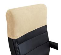 Levoberg Housse d'appui-tête de Chaise de Bureau Extensible Couverture Appui-tête Fauteuil de Bureau Housse Protection pour Appui-tête de Chaise d'ordinateur Lavable 1 Pièce Velours-Beige-Jaune