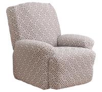 Levoberg Housse de Fauteuil Relax Electrique Extensible 4 Pièce Housse Fauteuil Inclinable avec Poches Latérales Couverture Protège Fauteuil Relaxant Lavable #9