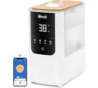 Levoit Humidificateur d'Air WIFI 4,5L, 26dB Jusqu'à 45h, LV450S, Blanc | Veilleuse Ajustable, Brume Froide et Chaude, Diffuseur 2 en 1,Remplissage par le haut