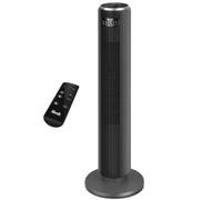 LEVOIT Ventilateur Colonne Silencieux, 5 Vitesses 4 Modes de Vent,Télécommande, Minuterie 12h, Oscillant à 90° avec 7m/s, 33W Économie, avec Mode Veille pour chambre, Noir Gris