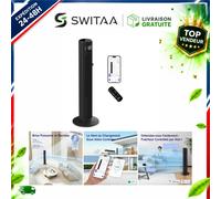 Levoit Ventilateur Colonne WiFi Silencieux 25dB 108cm 7.9m/s DC 12 Vitesses
