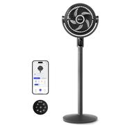 Levoit Ventilateur sur Pied, 20 dB Ultra-Silencieux, 1740 m³/h, Oscillation 90°, 8 Vitesses, Minuterie 12 h, Télécommande, Gris Foncé