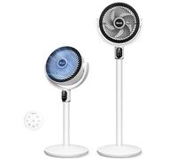 Levoit Ventilateur sur Pied, 20 dB Ultra-Silencieux, 1740 m³/h, Oscillation 90°, 8 Vitesses, Minuterie 12 h, Télécommande, Blanc