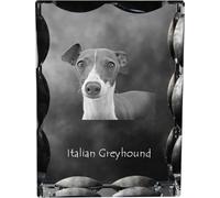 Lévrier italien - cristal avec photo du chien, statuette en verre avec photo, cadre unique avec photo de la marque Art-Dog