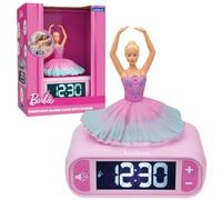 Lexibook, Barbie Casse-Noisette, Réveil, Veilleuse 3D, Rose, RL800BB1LXB | Réveil numérique Barbie avec veilleuse ballerine 3D, sons de ballet, 6 alarmes et fonction snooze