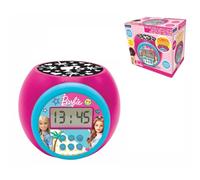 Lexibook - Mattel Barbie - Réveil-projecteur, avec Fonction Alarme et répétition Snooze, veilleuse avec minuterie, écran LCD, à Piles, RL977BB