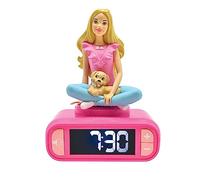 Lexibook Réveil veilleuse Barbie RL800BB – Sons et mélodies, écran LCD rétro-éclairé – Rose