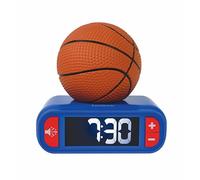 Lexibook, Basketball Réveil Veilleuse, RL800BA | Sons et mélodies, écran LCD rétroéclairé, lumineux, snooze, Bleu/Orange