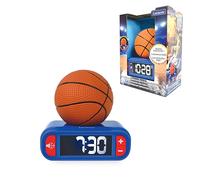 Lexibook, Basketball Réveil Veilleuse, RL800BALXB | Sons et mélodies, écran LCD rétroéclairé, lumineux, snooze, Bleu/Orange