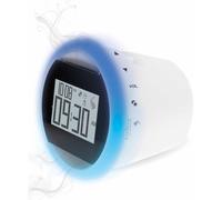 Lexibook, Sensorwake, Le Réveil olfactif, lumière relaxante, Radio FM, à Piles ou câble USB, Blanc/Noir, CS100