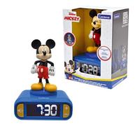 Lexibook, Disney Mickey, Réveil veilleuse Mickey, Sons et mélodies, Ecran LCD rétro-éclairé, Lumineux, Snooze, Bleu, RL800MCHLXB