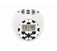 Lexibook, Football Réveil Projecteur, RL977FOLXB | Projection au plafond, minuterie, écran LCD, snooze, sur pile, Blanc/Noir