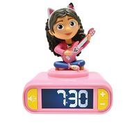 Lexibook, Gabby et la Maison Magique Réveil Veilleuse, RL800GDHLXB | Sons et mélodies, écran LCD rétroéclairé, lumineux, snooze, Rose