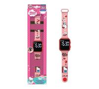 Lexibook, Hello Kitty, Montre Numérique LED, Alarme, Rose, DMW060HKLXB | Montre LED Hello Kitty avec bracelet réglable, réveil et affichage 12/24 h, idéale pour petits poignets.
