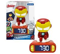 Lexibook Réveil-veilleuse Marvel Iron-Man RL800AV2 – LCD rétroéclairé, Snooze, Petit