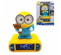 Lexibook, Les Minions Bob Réveil Veilleuse, RL800DESLXB | Sons et mélodies, écran LCD rétroéclairé, lumineux, snooze, Jaune/Bleu