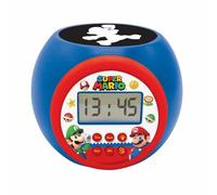 Lexibook Réveil projecteur Super Mario RL977NI – Alarme, veilleuse multicolore, minuterie Enfants
