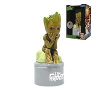 Lexibook, Marvel Gardiens de la Galaxie, Veilleuse Groot avec Haut-Parleur pour Chambre d’Enfant, lumière Douce, à Piles, Gris/Marron, NS01GGLXB