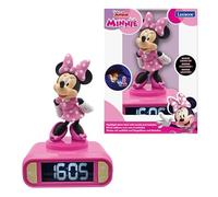 Lexibook, Minnie Réveil Veilleuse, RL800MNLXB | Sons et mélodies, écran LCD rétroéclairé, lumineux, snooze, Rose