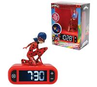 Lexibook, Miraculous Réveil Veilleuse, RL800MILXB | Sons et mélodies, écran LCD rétroéclairé, lumineux, snooze, Rouge