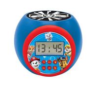 Lexibook, Pat' Patrouille Réveil Projecteur, RL977PALXB | Projection au plafond, minuterie, écran LCD, snooze, sur pile, Bleu/Rouge
