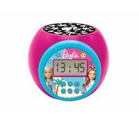 Lexibook Réveil-projecteur Barbie, avec Fonction Alarme et répétition Snooze, veilleuse avec minuterie, écran LCD, à Piles, RL977BBLXB