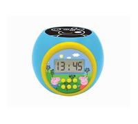 Lexibook - Réveil-projecteur Peppa Pig - Fonction Alarme et répétition Snooz - Veilleuse avec minuterie - Ecran LCD - Piles