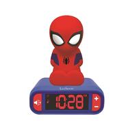 Lexibook Réveil veilleuse Spider-Man RL800SP, 6 sons, écran rétro-éclairé, snooze, multicolore