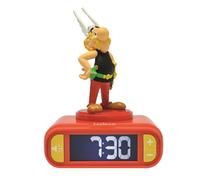 Lexibook Réveil veilleuse Astérix RL800AX2 – 3D multicolore, écran LCD rétro-éclairé, sons et snooze