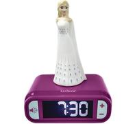 Lexibook, La Reine des Neiges, Réveil Veilleuse Elsa, Personnage Lumineux, Choix de 6 alarmes, 6 Effets sonores, Écran rétro-éclairé, Horloge, Snooze, Violet/Blanc, RL800FZ