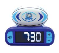 Lexibook, Rugby Réveil Veilleuse, RL800RGLXB | Sons et mélodies, écran LCD rétroéclairé, lumineux, snooze, Bleu/Blanc