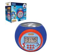 Lexibook, Sonic The Hedgehog, Réveil-projecteur avec Fonction Alarme et répétition Snooze, veilleuse avec minuterie, écran LCD, à Piles, Bleu, RL977SNLXB