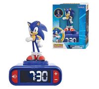 Lexibook, Sonic The Hedgehog, Réveil veilleuse Sonic, Sons et mélodies, Écran LCD rétro-éclairé, Lumineux, Snooze, Bleu, RL800SNLXB