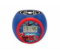 Lexibook, Spider-Man Réveil Projecteur, RL977SP | Projection au plafond, minuterie, écran LCD, snooze, sur pile, Bleu/Rouge