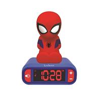 Lexibook Réveil veilleuse Spider-Man RL800SP, 6 sons, écran rétro-éclairé, snooze, multicolore