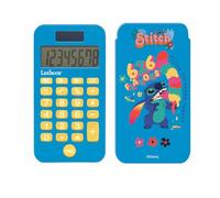Lexibook, Stitch Calculatrice de Poche Bleue, C45DLXB | Étui de protection, fonctions avancées, alimentation solaire et pile