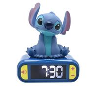 Lexibook, Stitch Réveil Veilleuse, RL800D | Sons et mélodies, écran LCD rétroéclairé, lumineux, snooze, Bleu