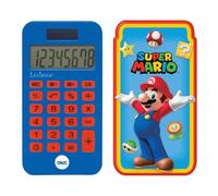 Lexibook, Super Mario Calculatrice de Poche, C45NILXB | Étui de protection, fonctions avancées, Sur pile, Rouge/Bleu