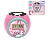 Lexibook – Réveil-projecteur Licorne RL977UNI – alarme, snooze, veilleuse, minuterie, rose