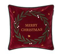 Lexington Housse de coussin Wreath coton écologique velours 50x50 cm Red-green-yellow. 50x50 cm
