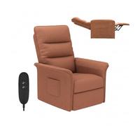 LEXISPOT Fauteuil Relax Électrique Inclinable 105°-155°, Fauteuil TV Ergonomique avec Repose-Pieds Intégré, Mousse Haute Densité, Charge 150 kg, Gain de Place pour Salon, Chambre et Home Cinéma, Moka